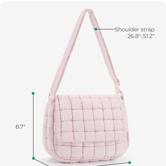 Lightweight Crossbody Bags for Women, Quilted Puffer Cross body Purse with Adjus - Picture 6 of 6